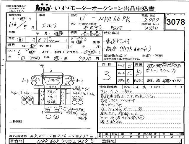 1994 ISUZU ELF Flat body