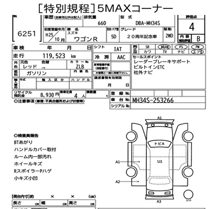 2013 SUZUKI WAGON R 20TH MEMORY CAR 5D