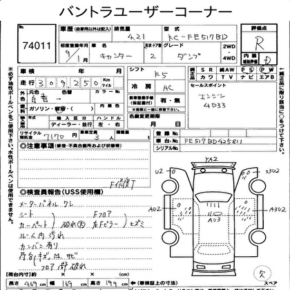 1997 MITSUBISHI CANTER DUMP 2D