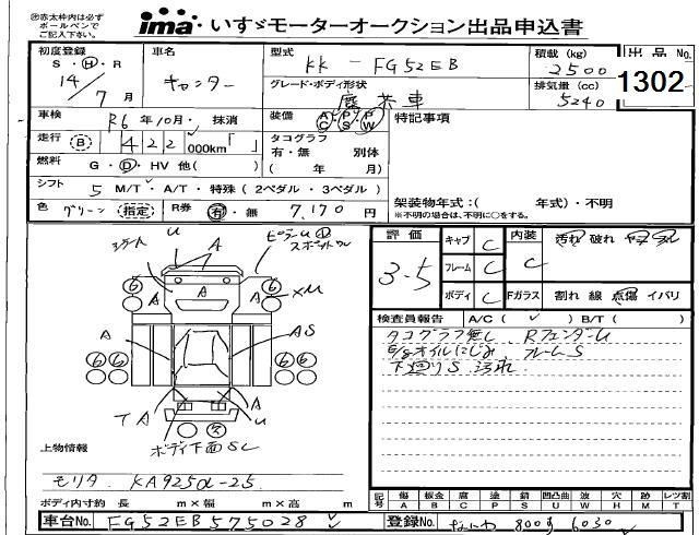 2002 MITSUBISHI CANTER 塵芥車