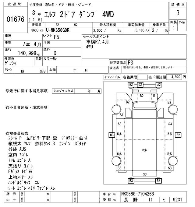 1991 ISUZU ELF 4WD