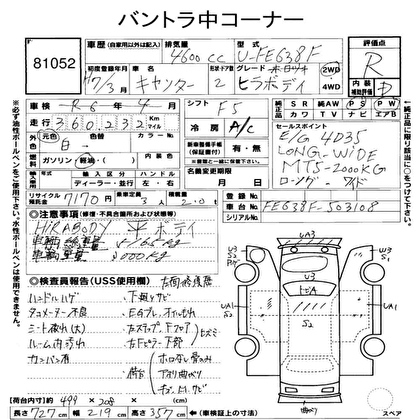 1995 MITSUBISHI CANTER  2D