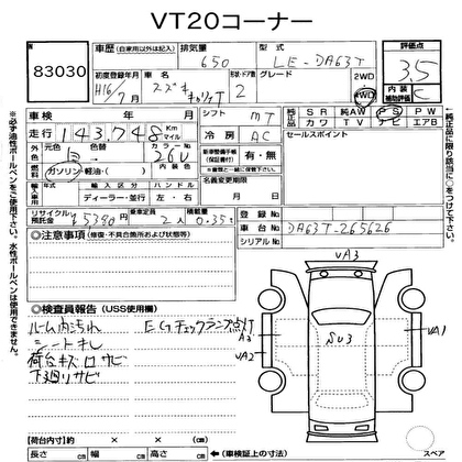 2004 SUZUKI CARRY TRUCK  AWD 4WD