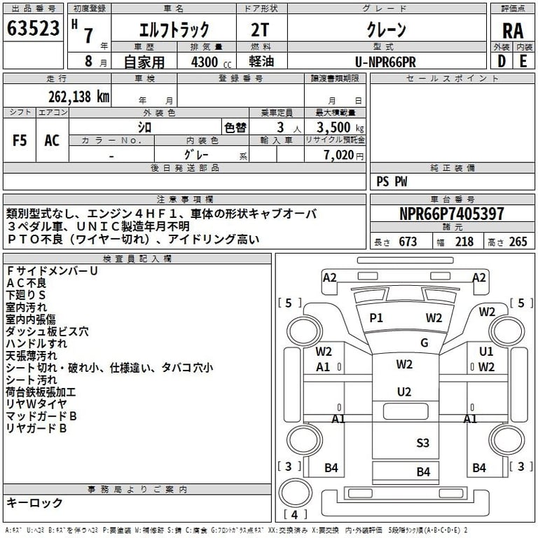 1995 ISUZU ELF Crane