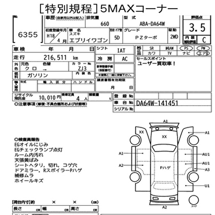 2006 SUZUKI EVERY WAGON PZ TURBO 