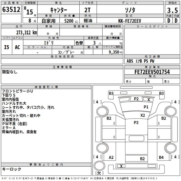 2003 MITSUBISHI CANTER ｿﾉﾀ