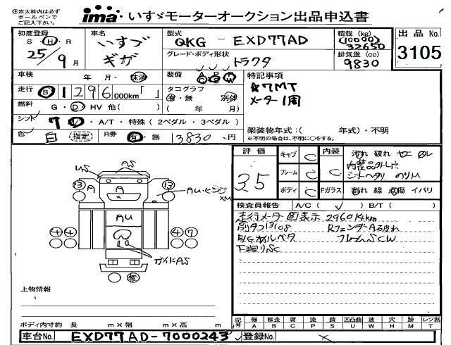 2013 ISUZU GIGA Tractor