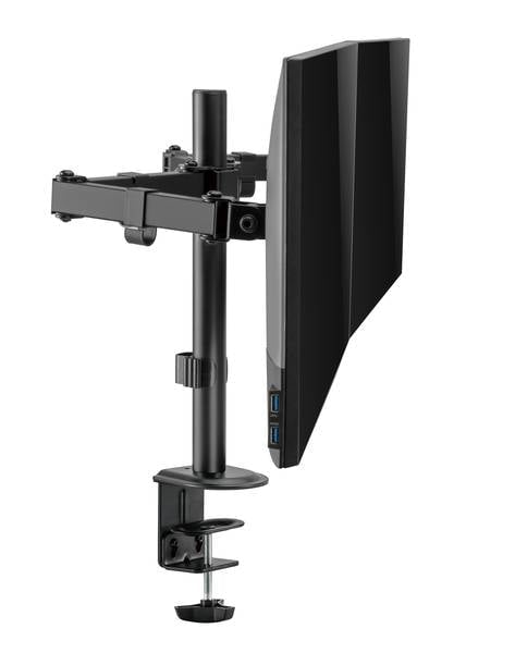 Soporte de escritorio para monitor de doble brazo articulado - Soporte