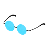 Blue Round Neon Shades