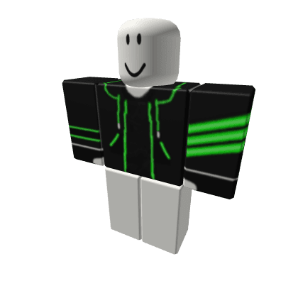 Black & Green Hacker Style Hoodie