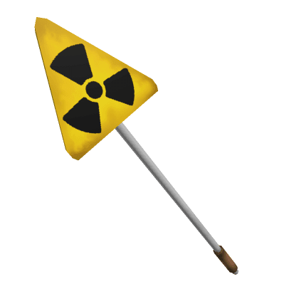 Radioactive Warning Carriable Sign