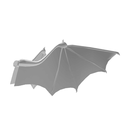 White Spooky Bat Wings