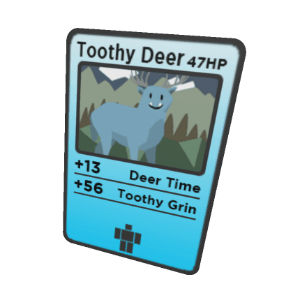 Toothy Deer Trading Card