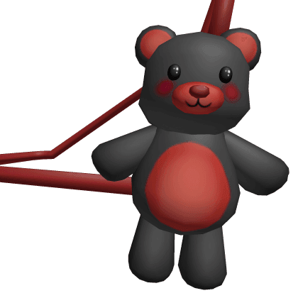Black and Red Plush Bear Bag 1.0 