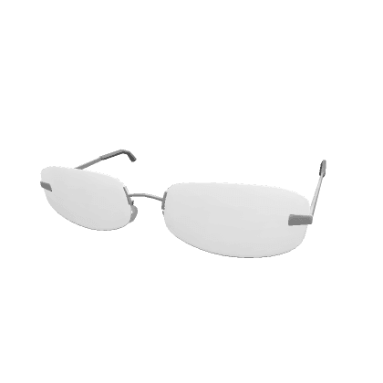 90's White Frameless Sunglasses