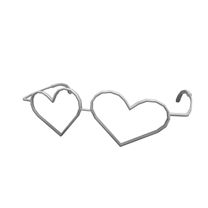 Grey-Silver Geeky Heart Glasses
