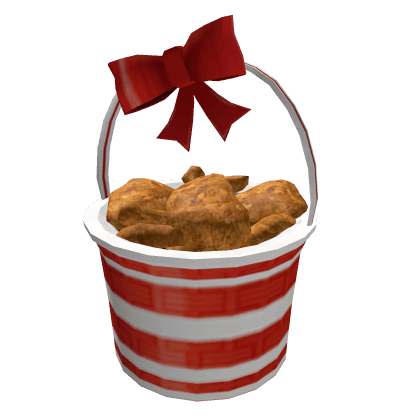 Opened Delicious Basket of the Crispiest Chicken