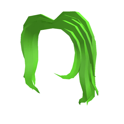 Shy Chewing Habit Hair Bangs: Green
