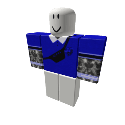 EN| Blue Collar Shirt w Gucci Bag