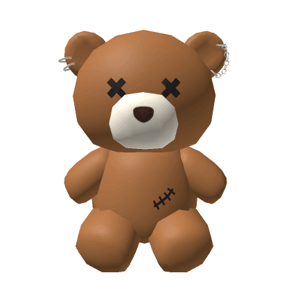 Punk Back Teddy Bear Brown