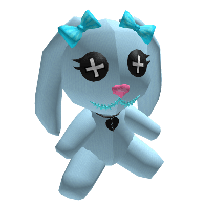 Blue Gothic Voodoo Bunny Plushie