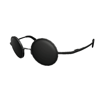Low Black Round Frame Sunglasses
