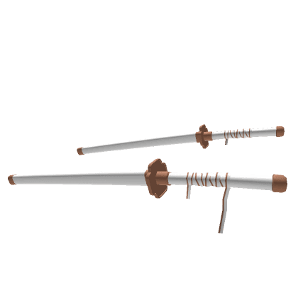 Dual White Katanas
