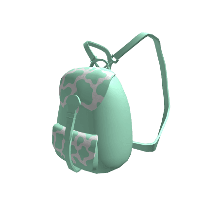 Green Cow Print Backpack