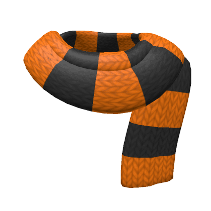 Orange and Black Knit Scarf (1.0)