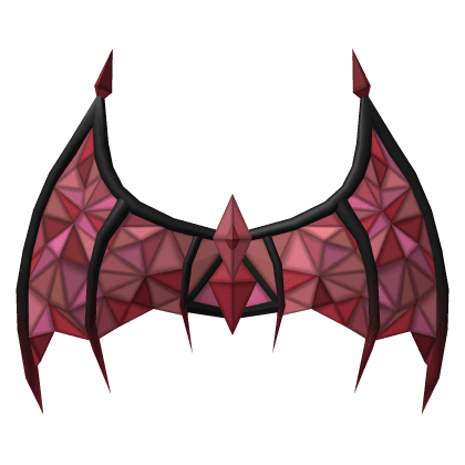 Red Stained Glass Demon Wings