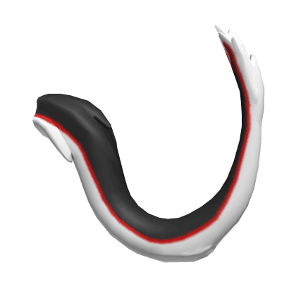 Red & Black Furred Dragon Tail