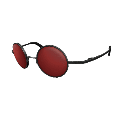Red Low Round Frame Sunglasses