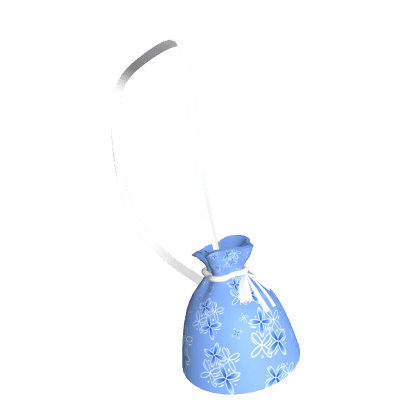 Kinchaku Blue Kimono Bag