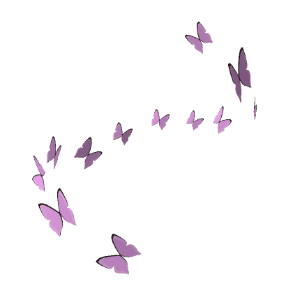 Pink Swirl of Blue Butterflies (Base)