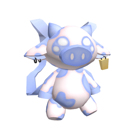 Blue Kawaii Cow Backpack 3.0