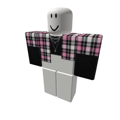 Black Pink Plaid Denim jacket crop goth grunge emo