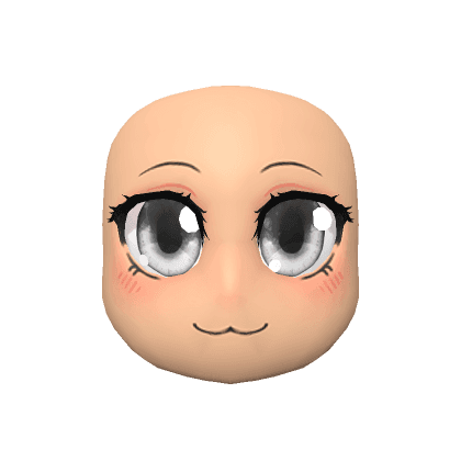 Neko Anime Head (Silver Eyes & Light Skin) 