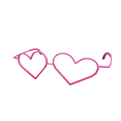 Pink Geeky Heart Glasses