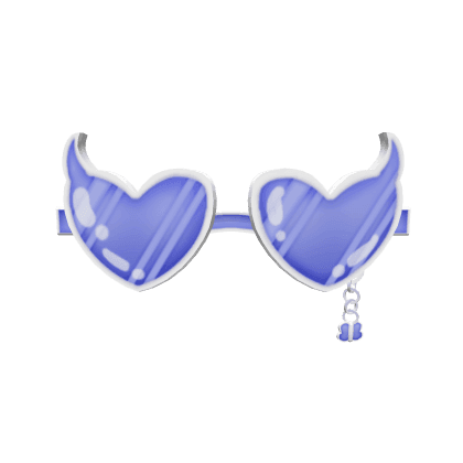 Blue Devil Heart Glasses