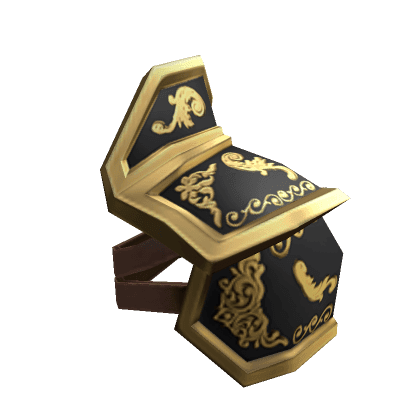 Left Mighty Knight Pauldron in Black