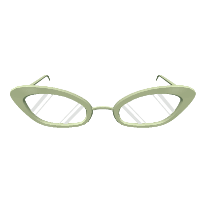 Mint Green Reflective Cat Eye Glasses