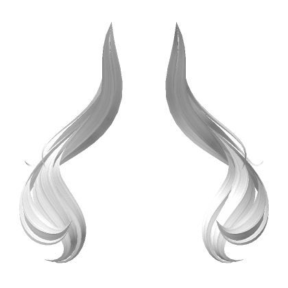 Curly White Anime Hair Extension