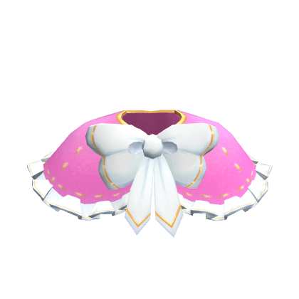 Light Magenta Holiday Coat with White & Gold Trim