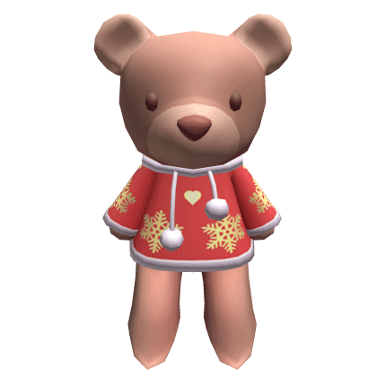 Oversized Christmas Teddy Red
