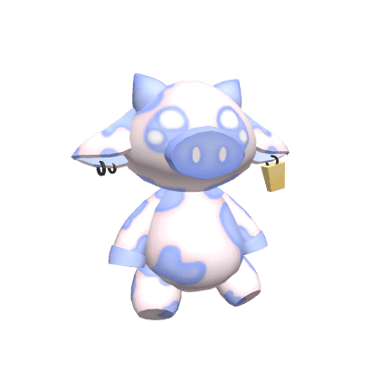 Blue Cow Waist Plushy