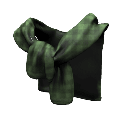 Tied-Up Green Plaid Sweater