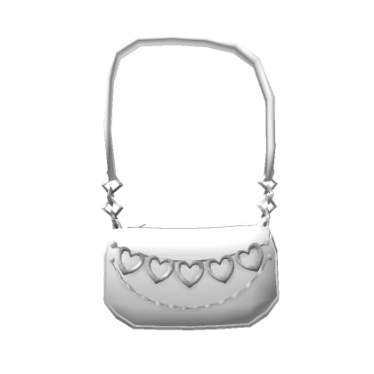 Dazzling Heart Purse White