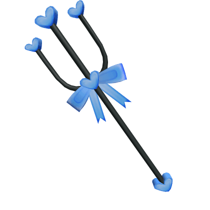 Black & Blue Heart Pitchfork