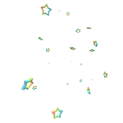 Star Outline Aura Rainbow