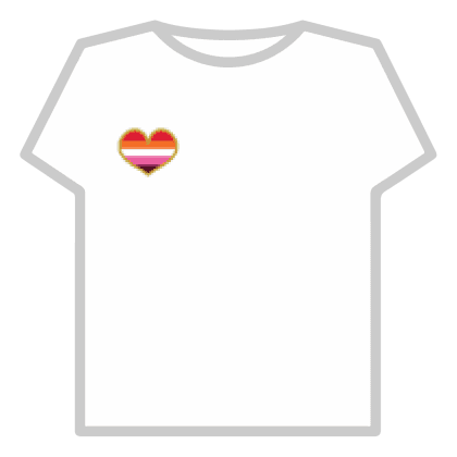 Gold LGBTQ+ Lesbian Flag Heart Pin